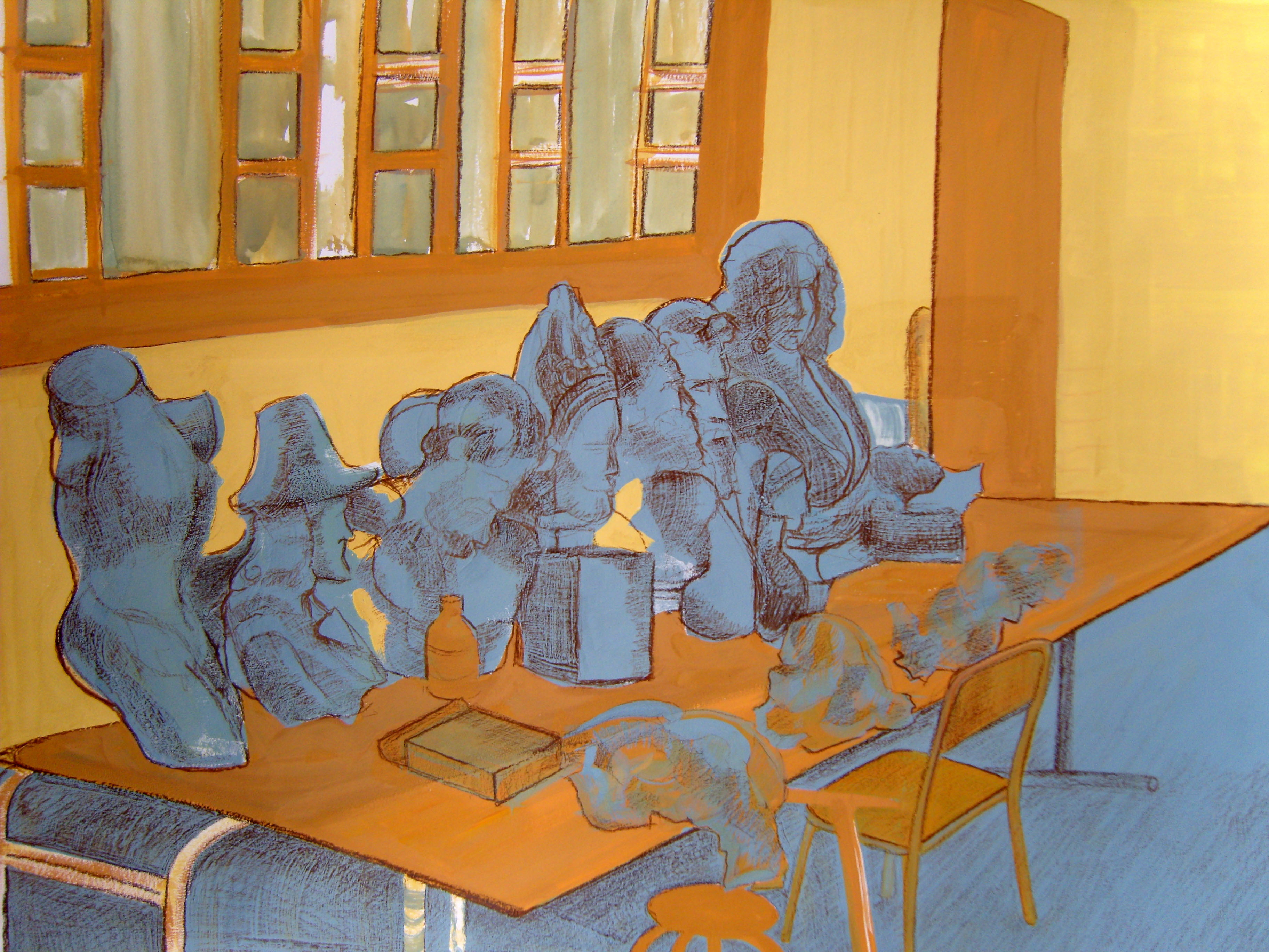 Peinture de Amélie Zerr, Manufacture des Gobelins