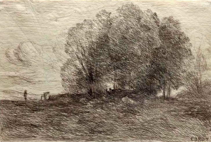 Jean-Baptiste Camille Corot, « Groupe d’arbres »